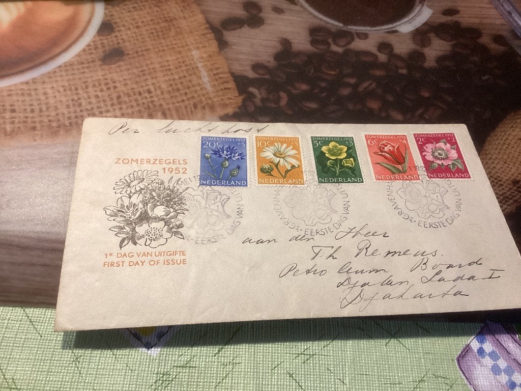 No5267 E9 gelopen Djakarta Heb ook Nederland jaargangen fdc, Ophalen, Beschreven, Nederland