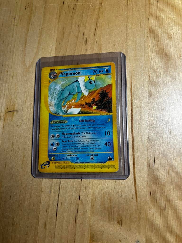 Vaporeon #33 pokemon skyridge, Ophalen, Zo goed als nieuw, Losse kaart