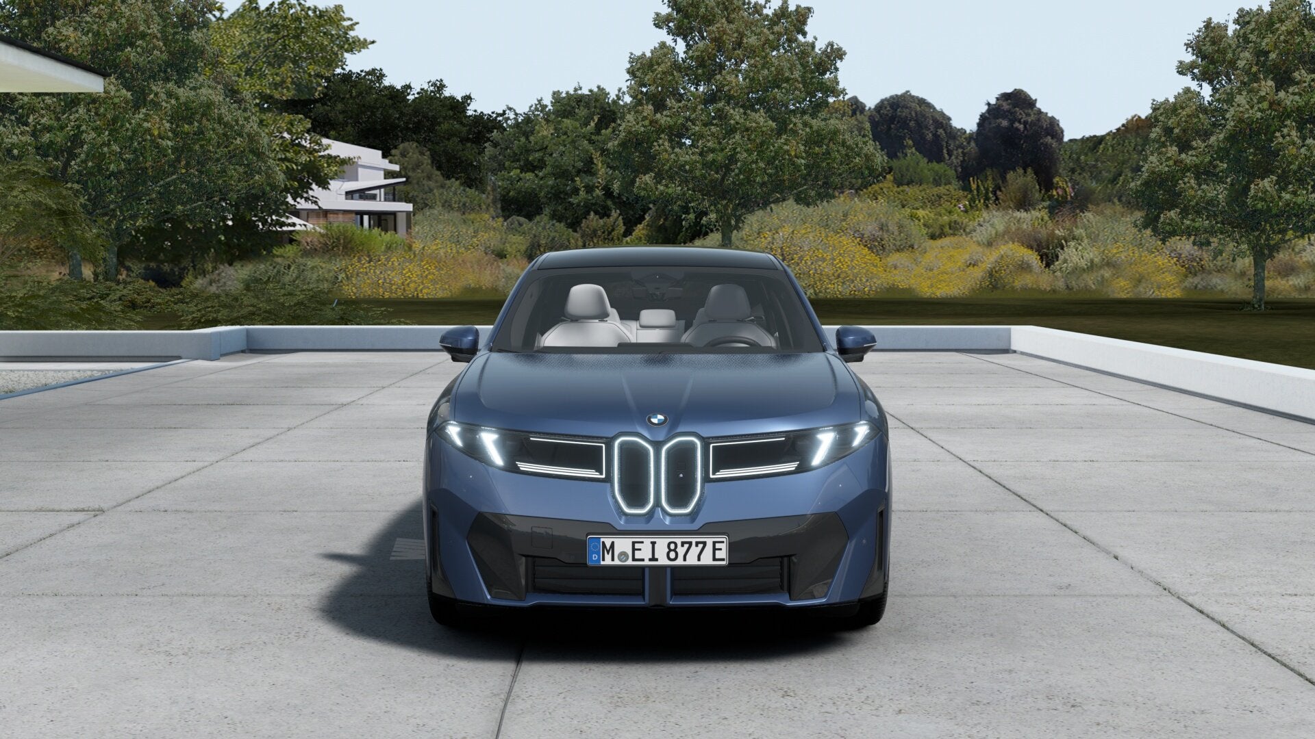 BMW iX3 50 xDrive M Sport / Panoramadak / Trekhaak / Multifu, Automaat, Dealer onderhouden, Automatische klimaatregeling, Blauw