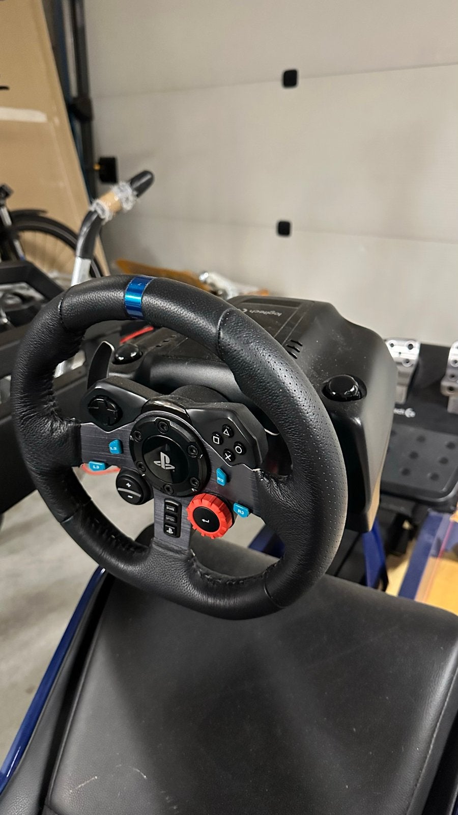 Playseat Red Bull Racing F1 met Logitech G29 en Shifter, Ophalen, Racestoel, Gebruikt, Force feedback