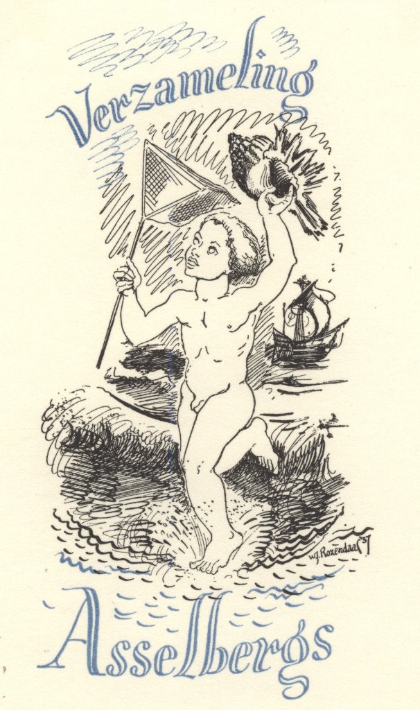 0056 Ex Libris Nederland : Willem Jacob Rozendaal, z.j., Antiek en Kunst, Verzenden, Ex libris