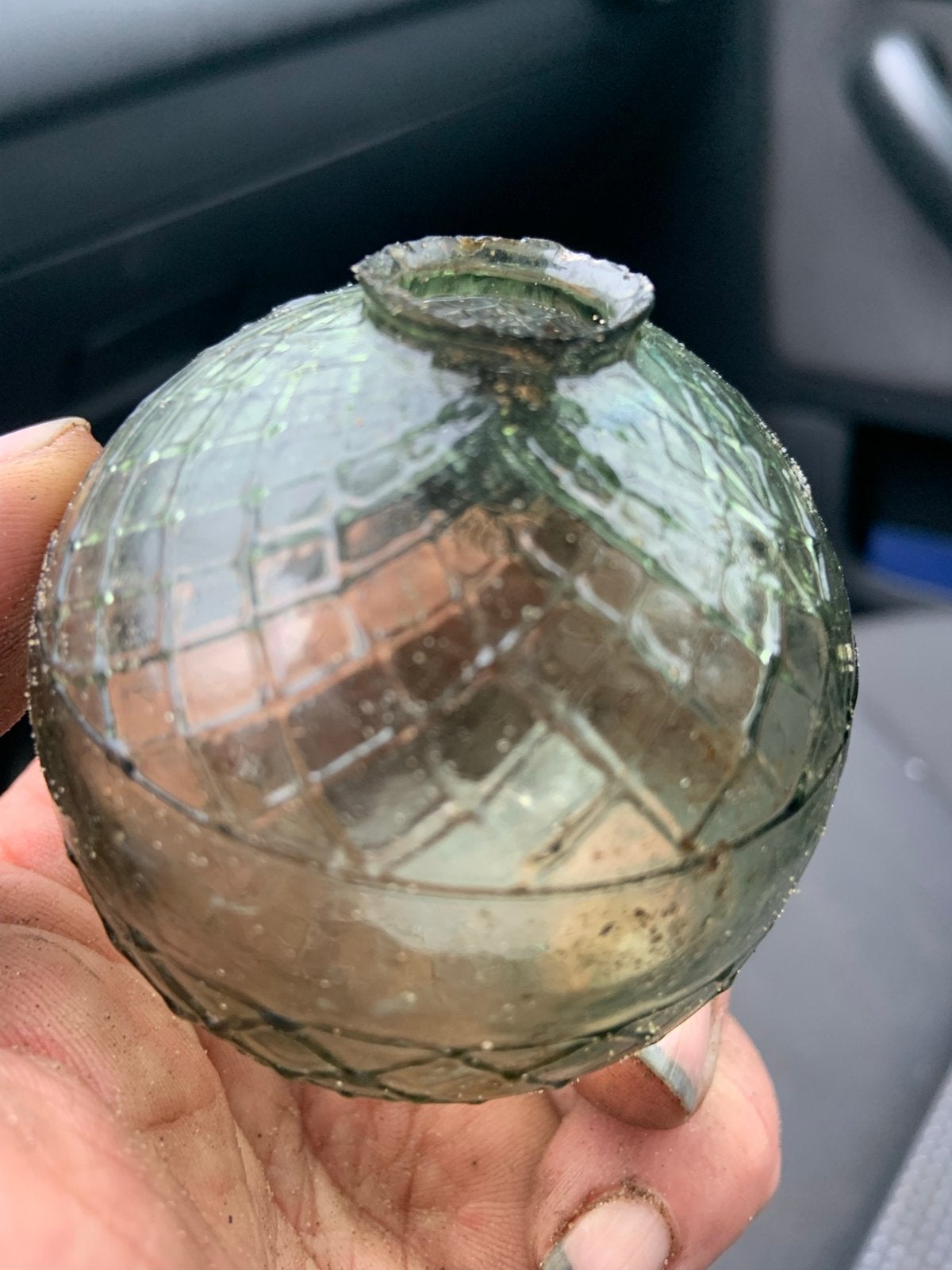 Antieke target bal van glas., Ophalen