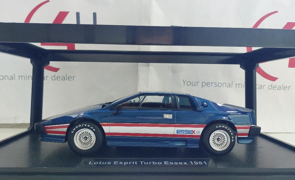 KK-Scale 1:18 Lotus Esprit Turbo Essex 1981 blauw metallic, Ophalen of Verzenden, Nieuw, Auto, Overige merken
