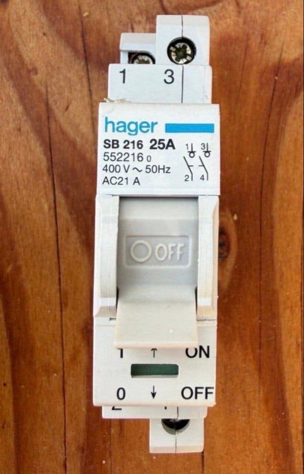 Hager SB 216 25A Lastscheider 400V~50Hz AC21 A, Ophalen of Verzenden, Gebruikt, Hager, Overige typen