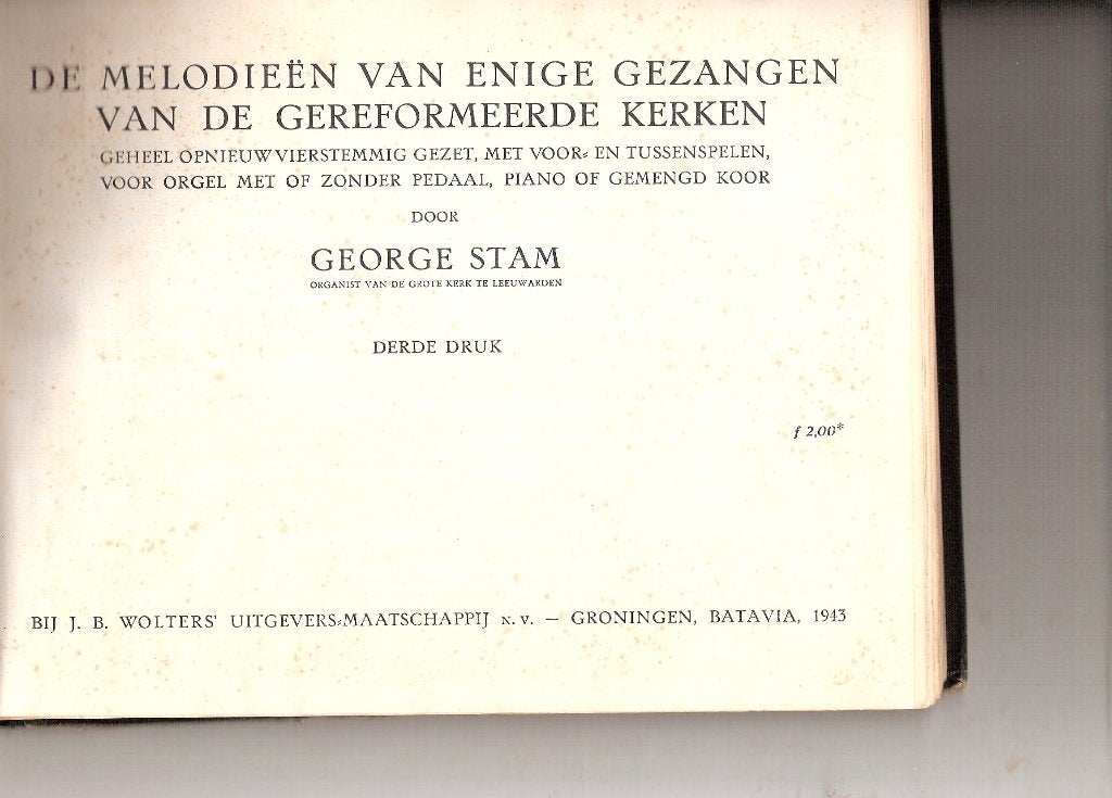 Melodieën Enige Gezangen Geref Kerken/ 1943 ook VERZENDEN, Ophalen, Gelezen, Christendom | Protestants