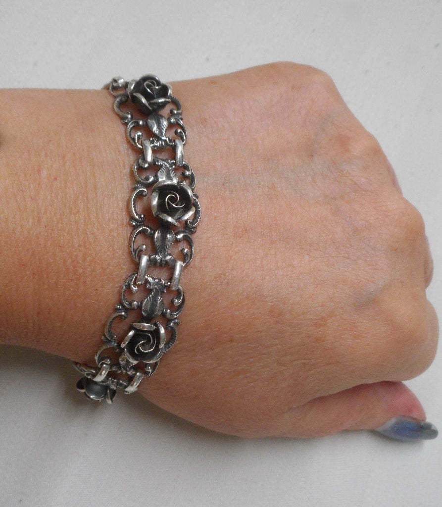 Zilveren Teka roos armband nr.2348