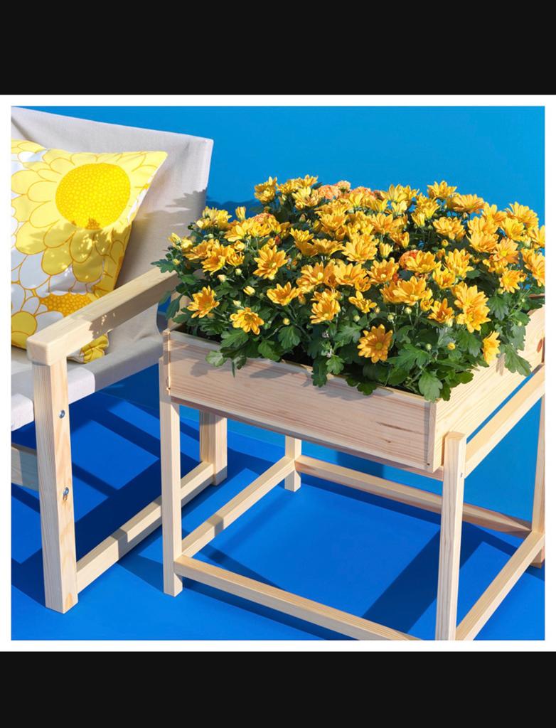 Ikea Primärskog houten plantenstandaard, Tuin en Terras, Minder dan 60 cm, Vierkant, Nieuw, Ophalen of Verzenden