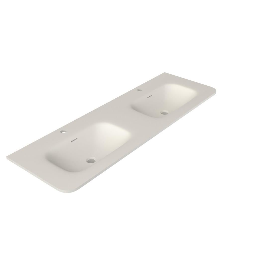 Saniclass Terra Meubelwastafel 141x46cm 2 kraangaten Nieuw, Huis en Inrichting, Badkamer | Badkamermeubels, Ophalen, 100 tot 150 cm