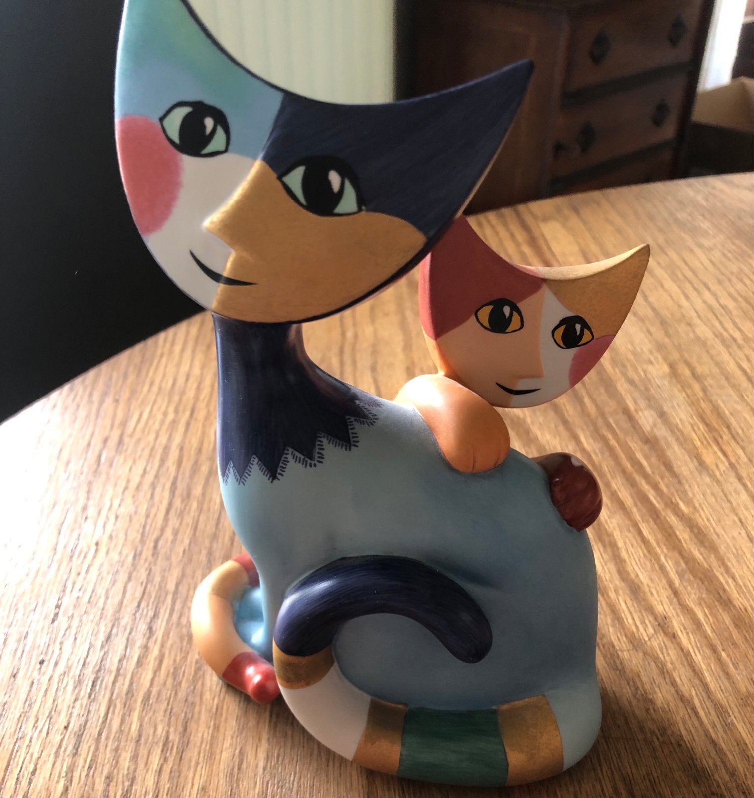 Rosina Wachtmeister Kattenbeeld 'Dario & Daria' 2006, Ophalen of Verzenden, Zo goed als nieuw, Dier