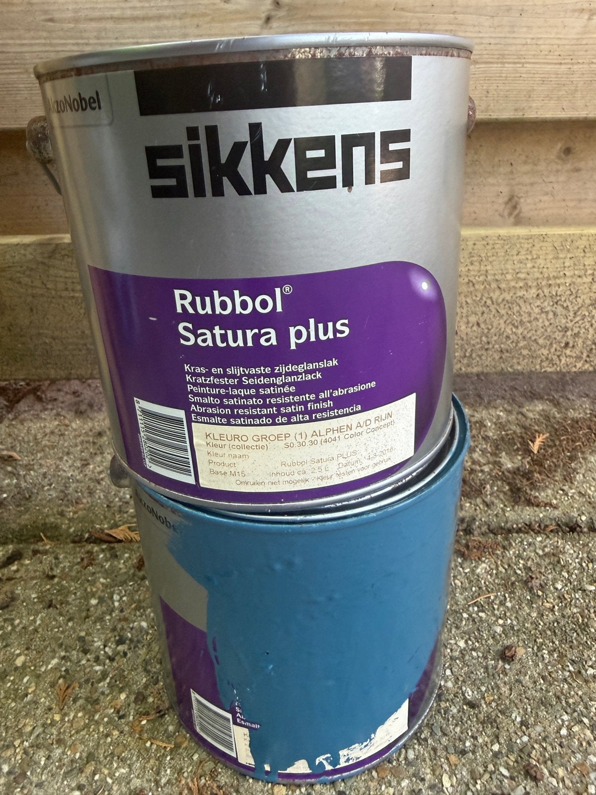 NIEUW BLIK! Sikkens Rubbol Satura Plus Zijdeglanslak 2.5L, Ophalen, Overige kleuren, Nieuw, Lak