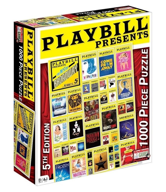 ZGAN puzzel 1000 Playbill presents 5th Broadway 100% compl!, Ophalen of Verzenden, 500 t/m 1500 stukjes, Zo goed als nieuw, Legpuzzel