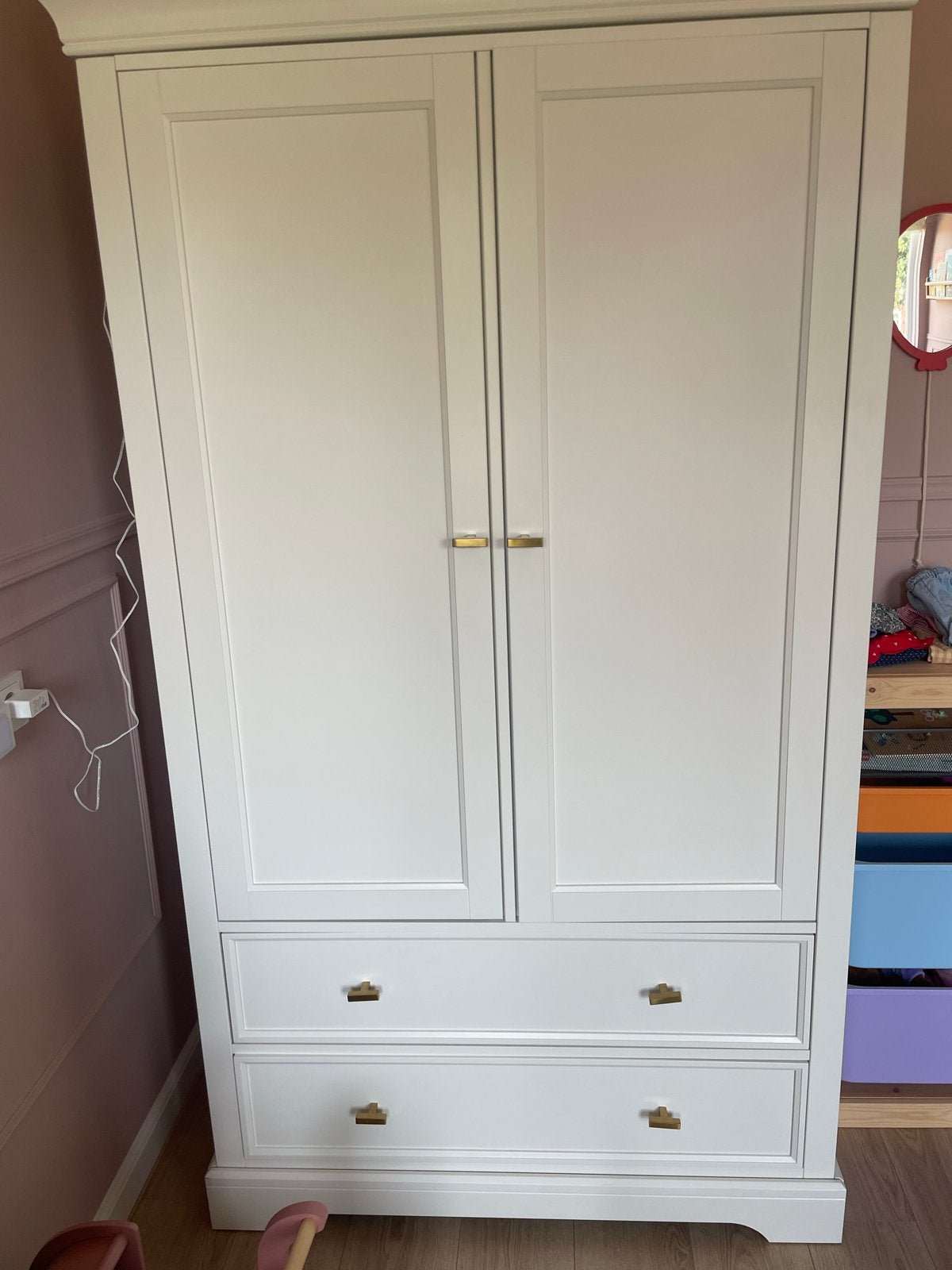 Kledingkast en commode babykamer - kidsmill Chateau, Ophalen, Gebruikt, 200 cm of meer, 50 tot 100 cm