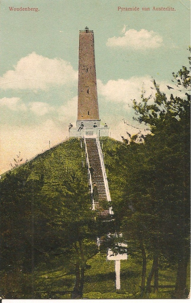 Woudenberg Pyramide van Austerlitz - Oude Ansichtkaart, Verzamelen, Ophalen of Verzenden, Voor 1920, Gelopen, Utrecht