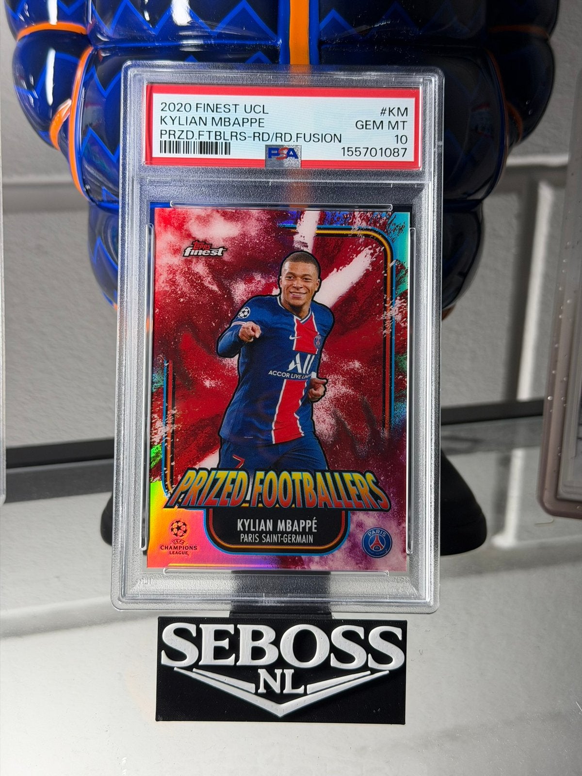 PSA 10 Kylian Mbappé 3/5 topps finest 2020, Ophalen, Zo goed als nieuw, Buitenlandse clubs, Spelerskaart