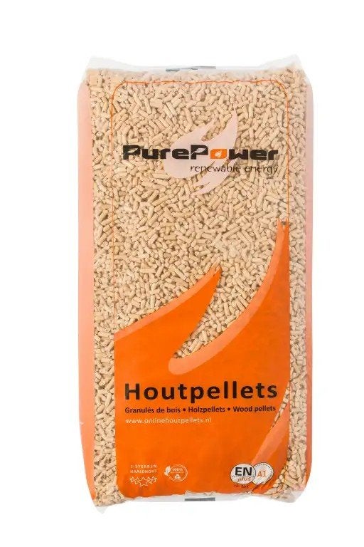 Pure Power houtpellets | Onlinepelletshop | v.a. 7,50,-, Minder dan 3 m³, Ophalen