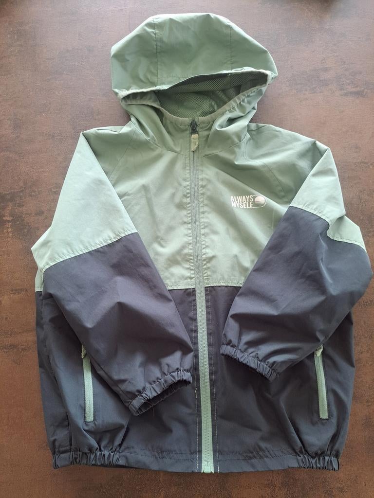 Zara Kinderjas - Groen/Zwart Windjack met Capuchon, Ophalen of Verzenden, Zo goed als nieuw, Zara, Jongen of Meisje