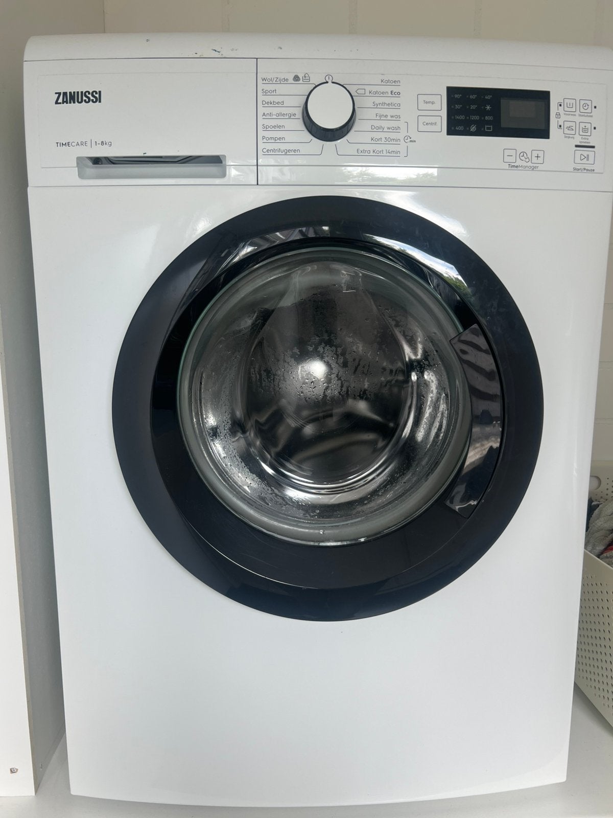 Zanussi wasmachine, Ophalen, Zo goed als nieuw, 1200 tot 1600 toeren, 85 tot 90 cm