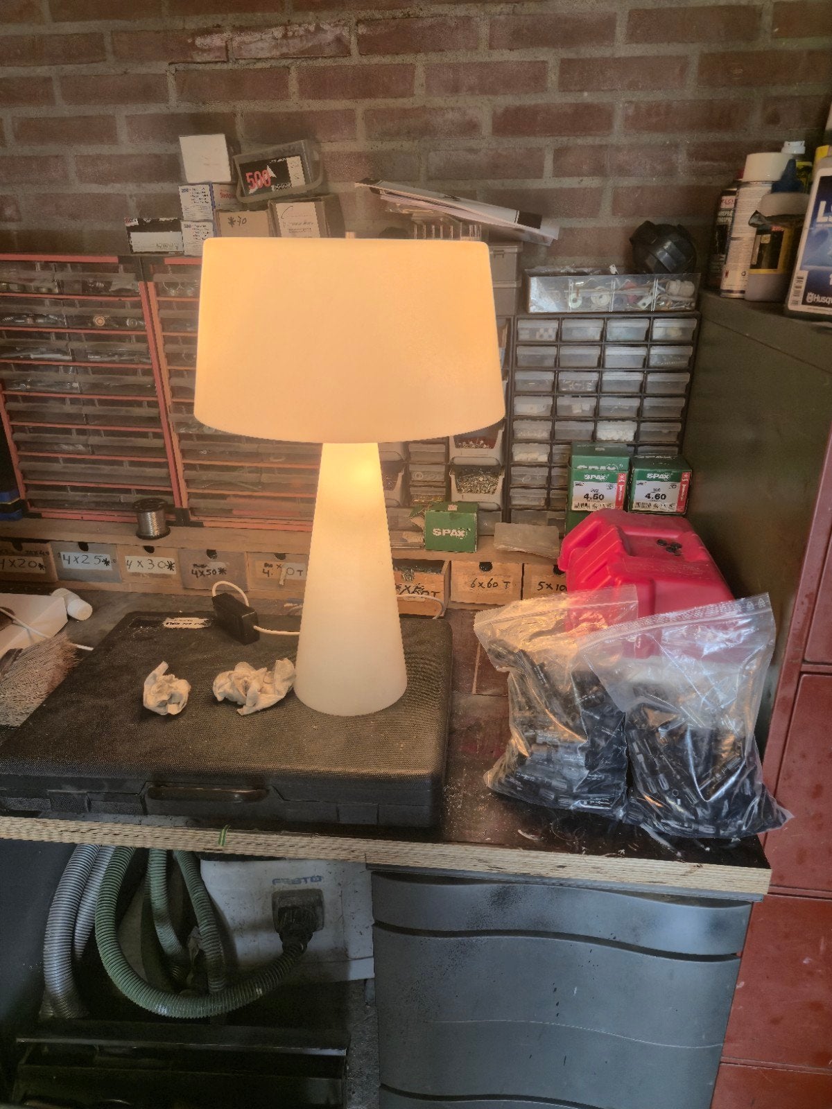 Metalarte Bolonia tafellamp met vloer dimmer, Ophalen, Gebruikt, Overige merken, Dimbaar
