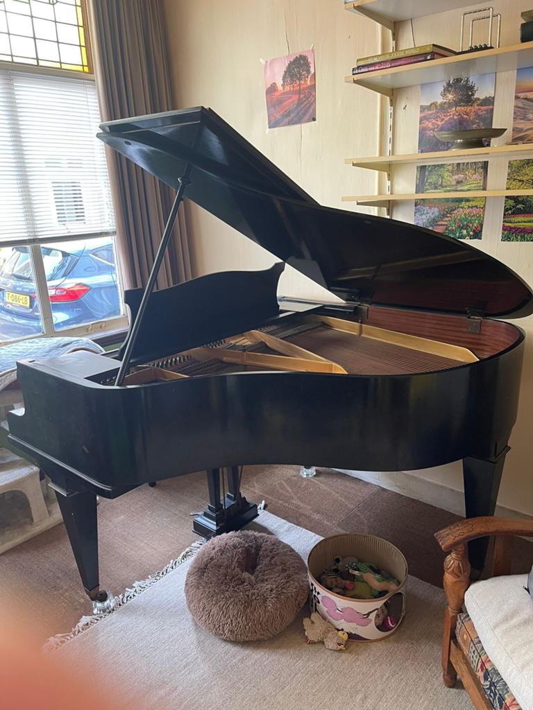 Schiedmayer vleugel, Muziek en Instrumenten, Piano's, Ophalen, Gebruikt, Zwart, Vleugel