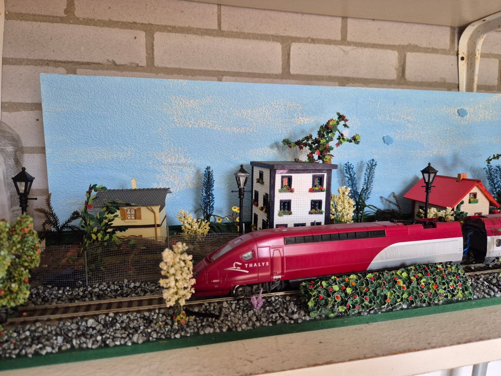 Thalys Treinset met Diorama - Zo goed als nieuw, Hobby en Vrije tijd, Modeltreinen | H0, Ophalen, Zo goed als nieuw, Gelijkstroom