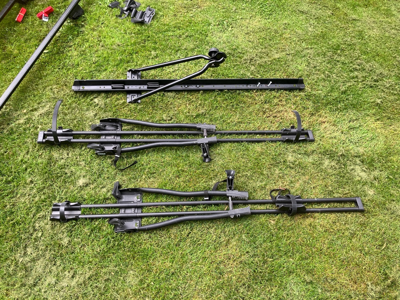Thule dakdragers universeel met 3 fietsendragers, Ophalen, Zo goed als nieuw