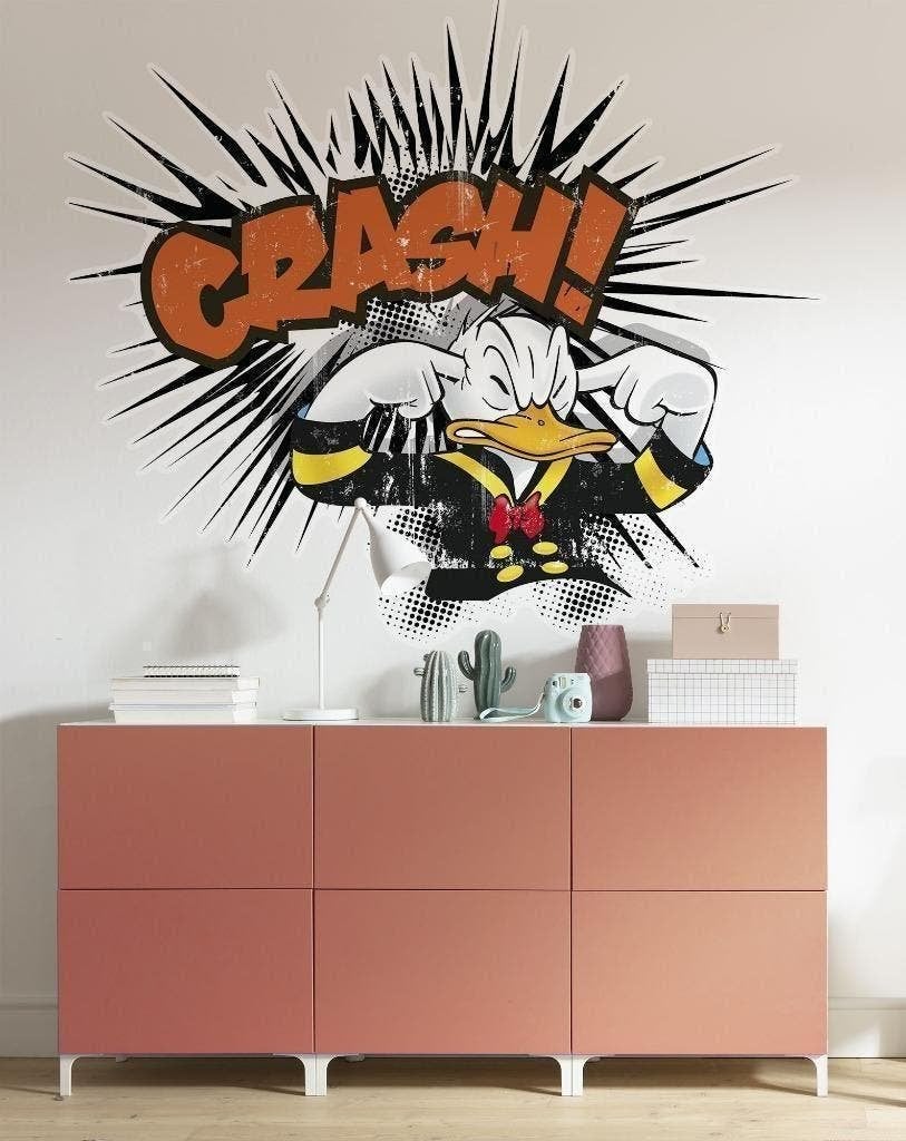 Donald Duck XXL Muursticker 127x160 cm - Gratis Verzending, Verzenden, Overige figuren, Nieuw, Plaatje, Poster of Sticker