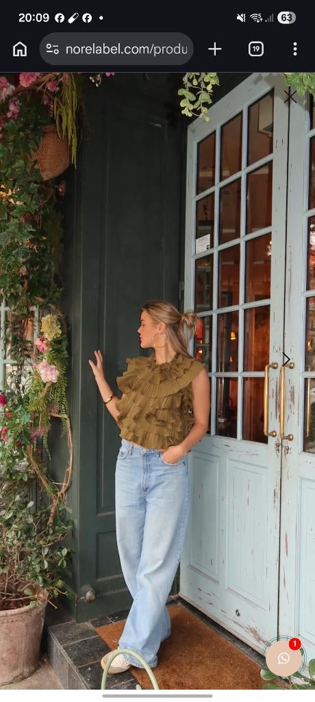 Top olive maat s, Kleding | Dames, Tops, Nieuw, Ophalen of Verzenden, Onbekend, Groen