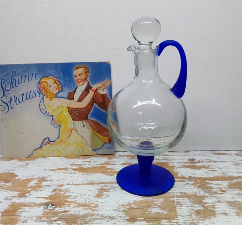 Karaf, Empoli Italië, Antiek en Kunst, Antiek | Glas en Kristal, Ophalen of Verzenden