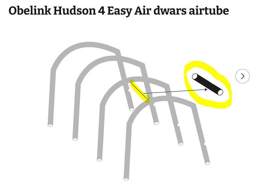 airtube voor Obelink Hudson 4 tent, Ophalen of Verzenden, Nieuw