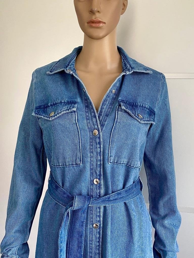 i662 spijkerjurk jurk maat 36=S jeans lang jasje blazer, Kleding | Dames, Blauw, Ophalen of Verzenden, Zo goed als nieuw, Maat 36 (S)