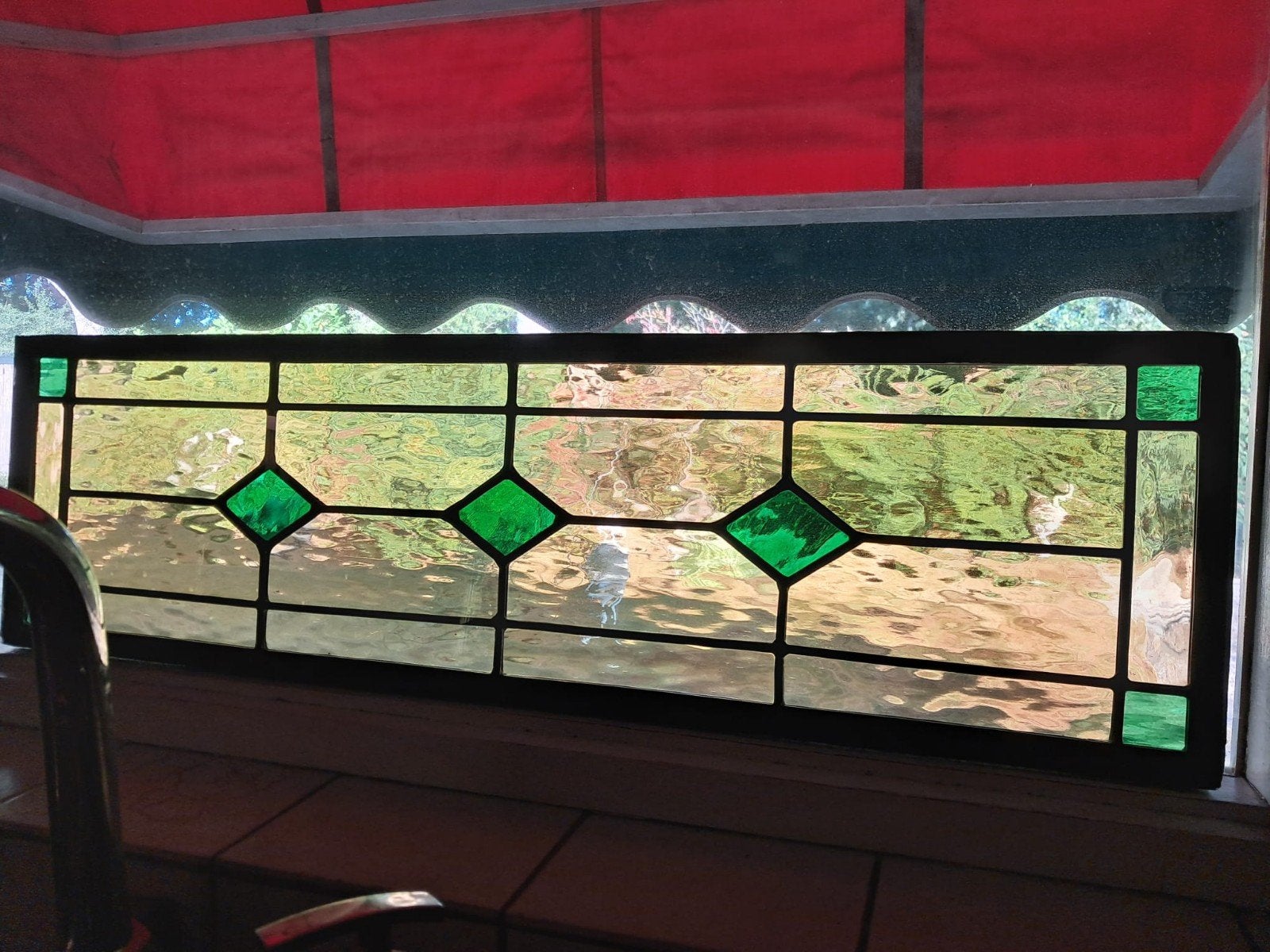 Glas in lood raam, Doe-het-zelf en Verbouw, Glas en Ramen, Ophalen, Minder dan 80 cm, Overige typen, Zo goed als nieuw