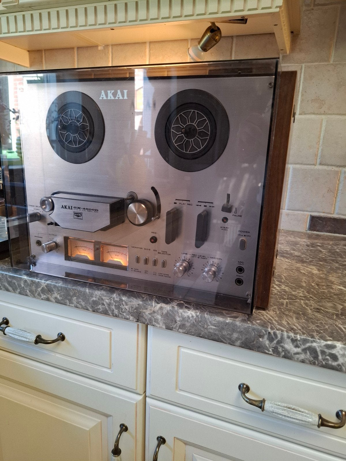 Prachtige Akai GX-4000D - 3 Koppen & originele Akai stofkap, Audio, Tv en Foto, Bandrecorders, Ophalen of Verzenden, Bandrecorder
