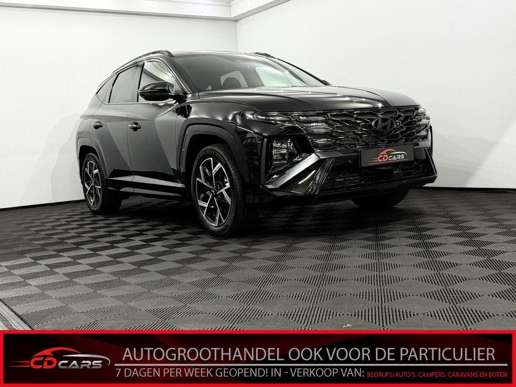 Hyundai Tucson 1.6 T-GDI PHEV N Line Sky Plug-in 360 Camera,, Auto's, Hyundai, Gebruikt, Lichtsensor, 4 cilinders, Leder en Stof