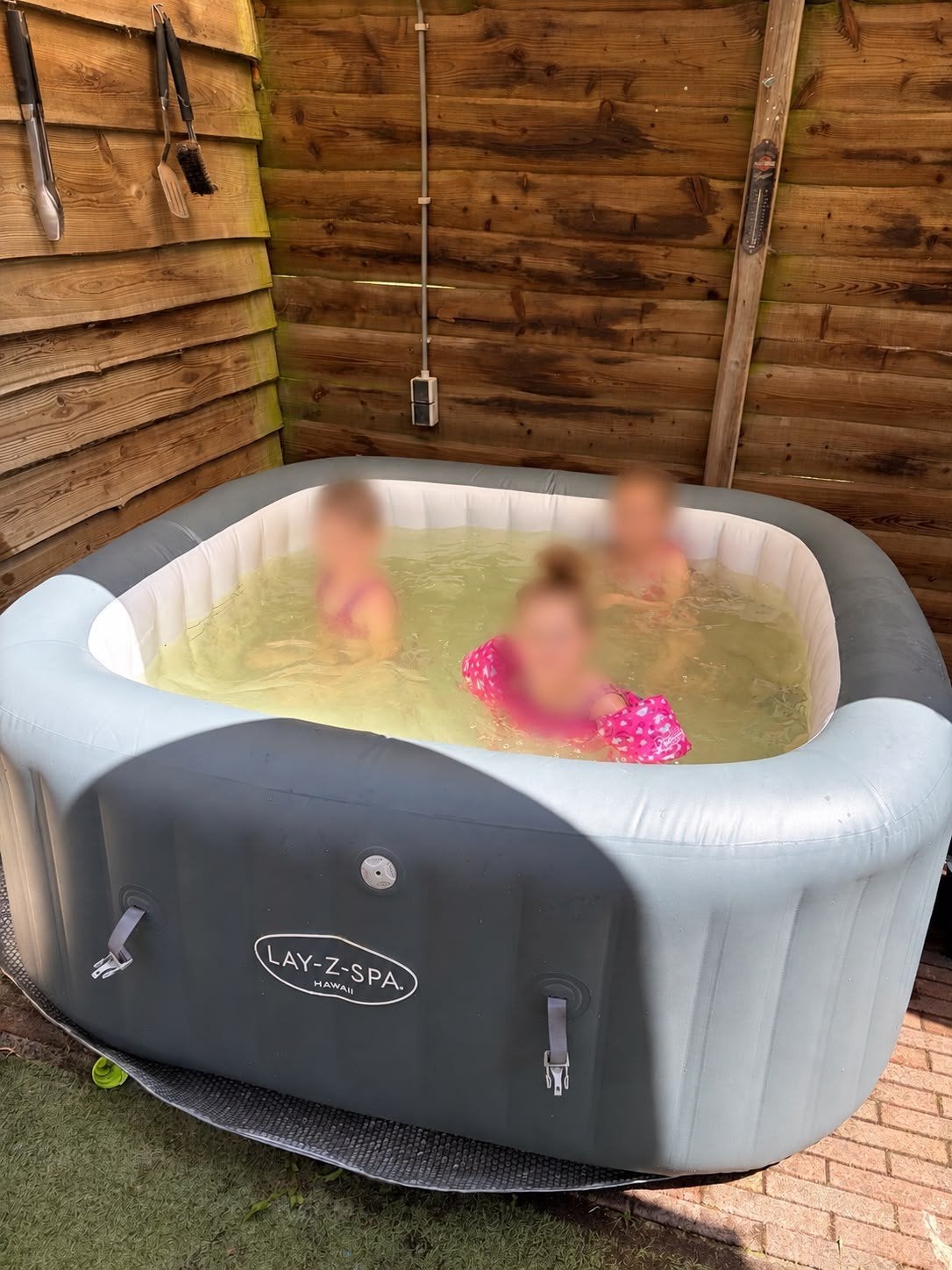 Lay-Z-Spa Hawaii Opblaaszwembad/Jacuzzi, Ophalen, Vierkant, Zo goed als nieuw, Opzetzwembad