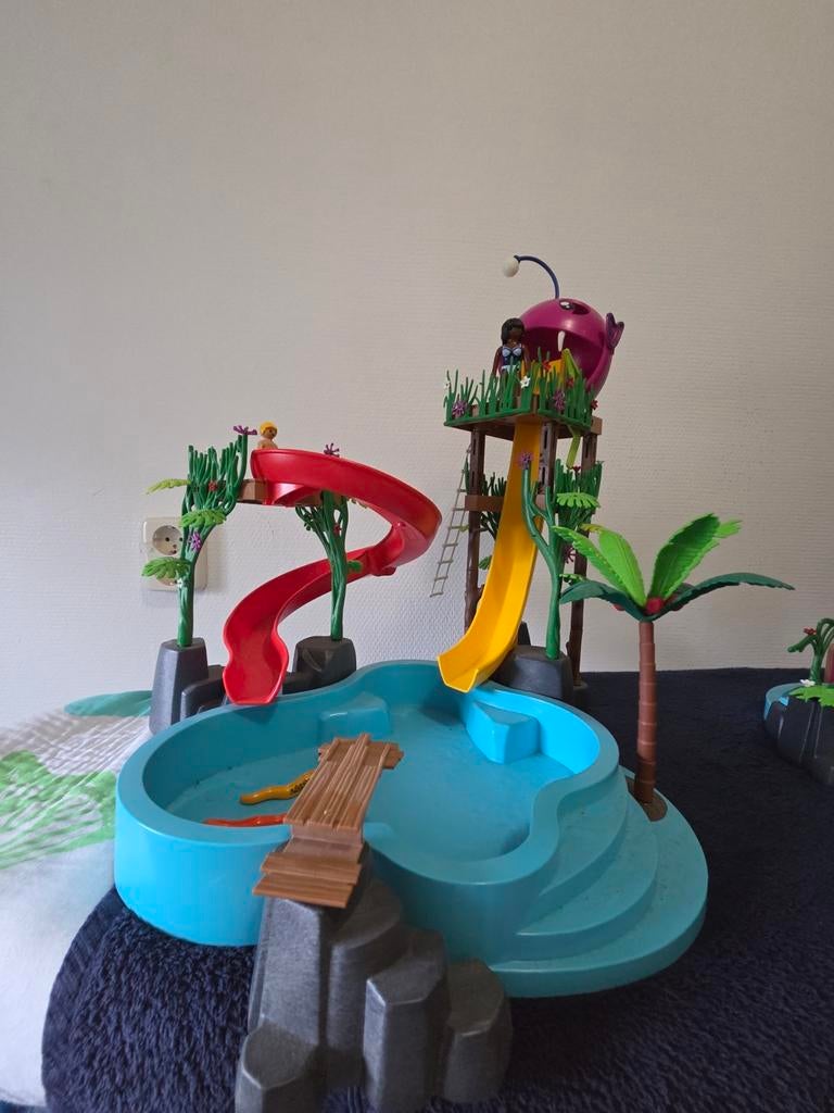Playmobil Waterpark met Glijbanen en Figuren, Ophalen, Gebruikt, Complete set
