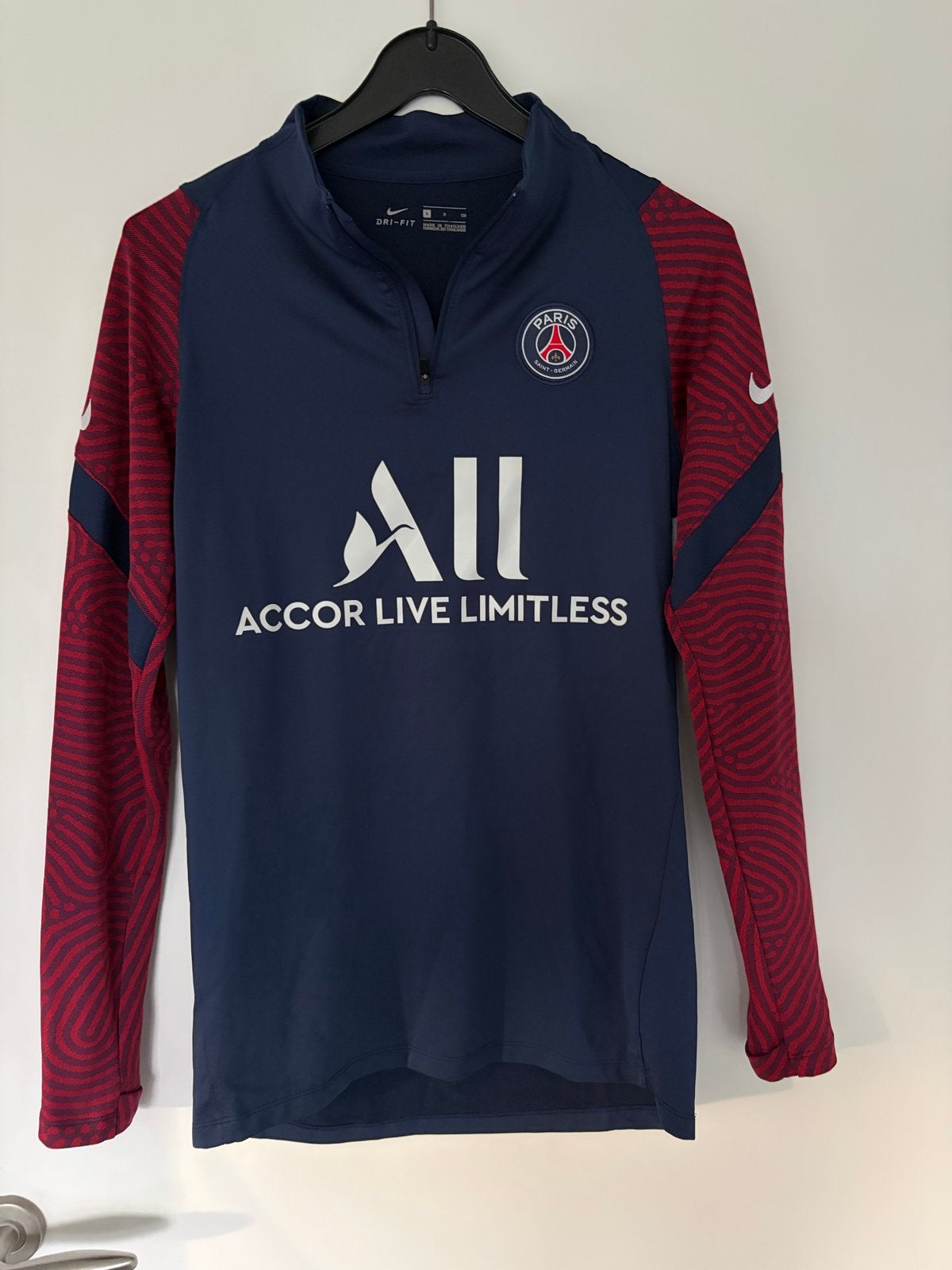 PSG Nike Dri-FIT Trainingstrui - Maat S, Blauw, Ophalen of Verzenden, Zo goed als nieuw, Voetbal
