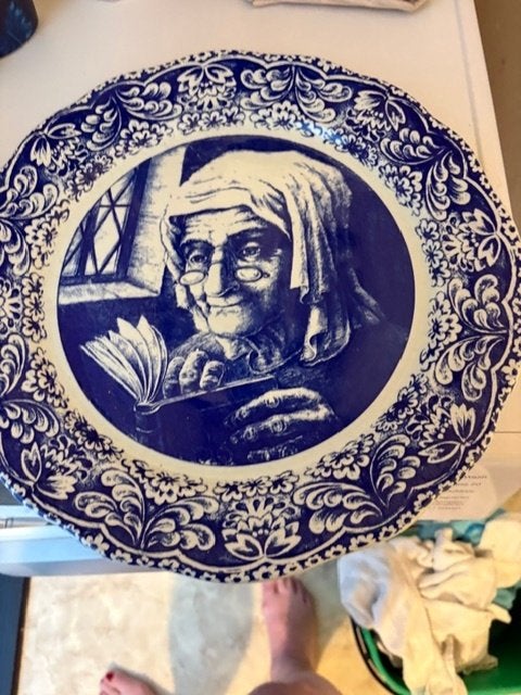 blauw bord, Ophalen of Verzenden