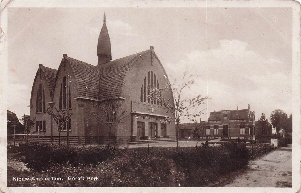 702-409-047 Nieuw-Amsterdam Geref Kerk, Verzenden, Voor 1920, Drenthe