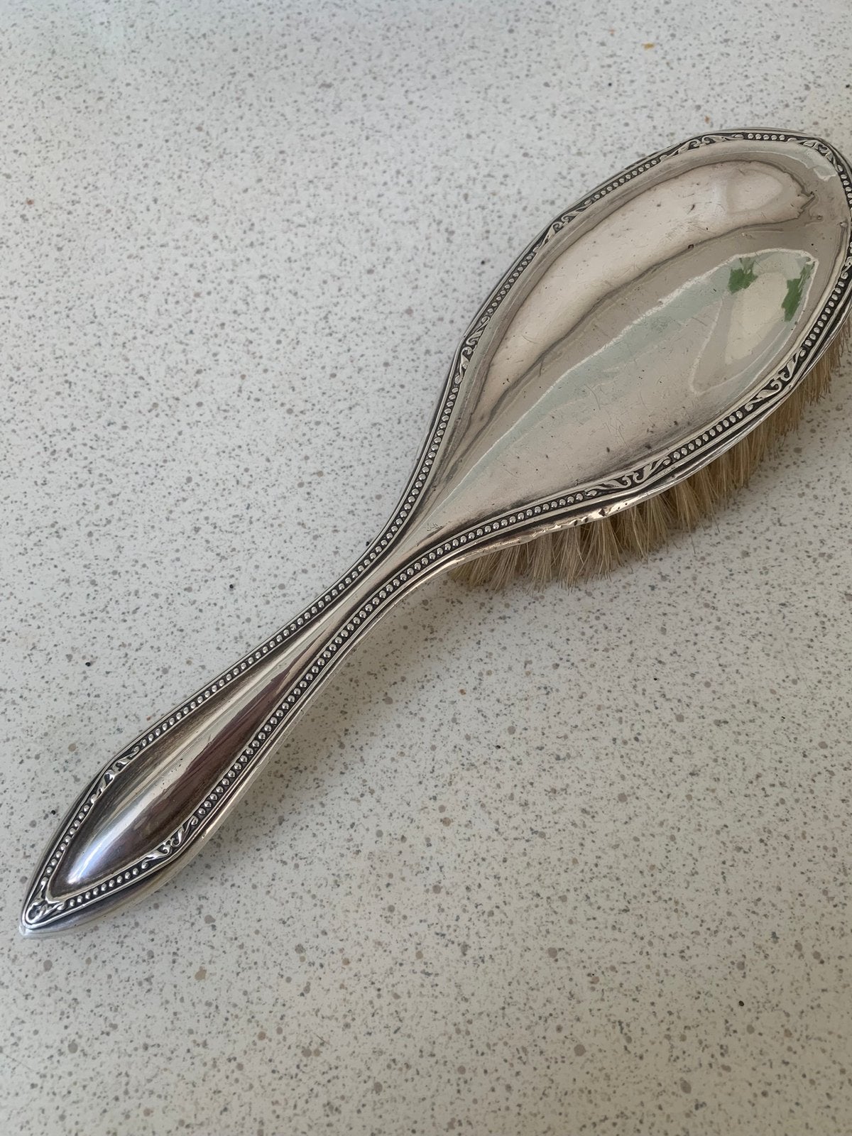Antieke zilveren haarborstel, Ophalen of Verzenden, Zilver