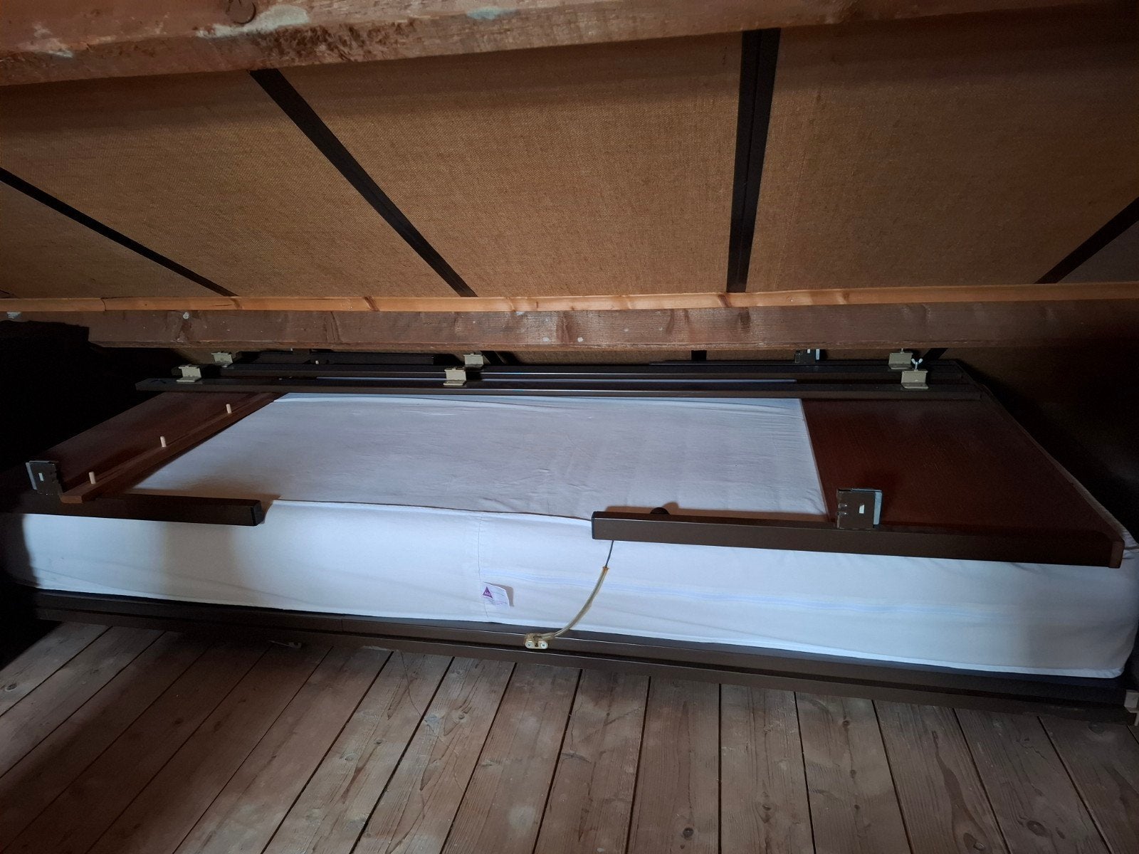 Auping seniorenbed 1 persoons, Ophalen, 90 cm, Eenpersoons, Bruin