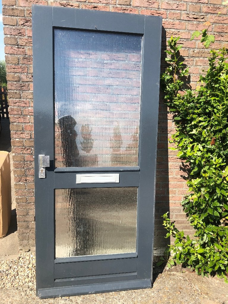|Hardhouten voordeur |Buitendeur| dubbelglas| 211,5X92,5|, Ophalen, Gebruikt, 80 tot 100 cm, Buitendeur
