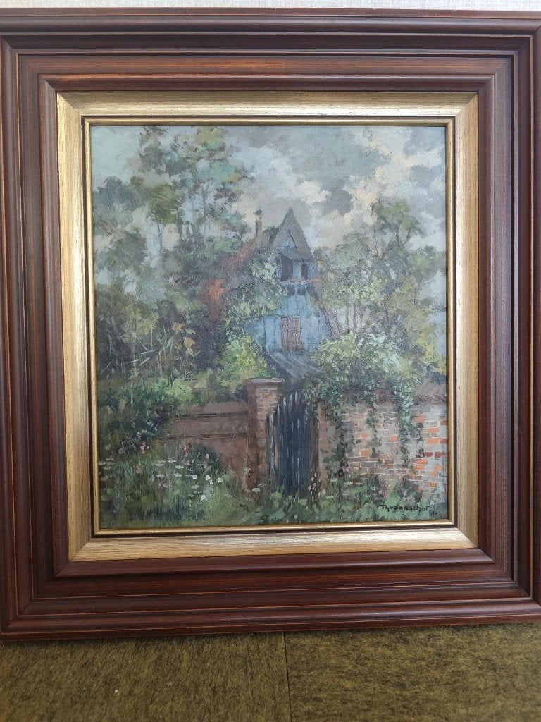 SCHILDERIJ DORUS VAN OORSCHOT, Ophalen, Paneel, Nederlandse school, Landschap