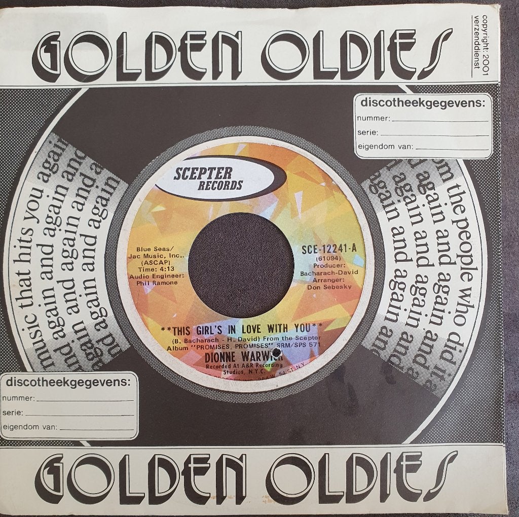 Dionne Warwick - This Girl's  In Love With You, Gebruikt, Verzenden, 7 inch, Fotohoes