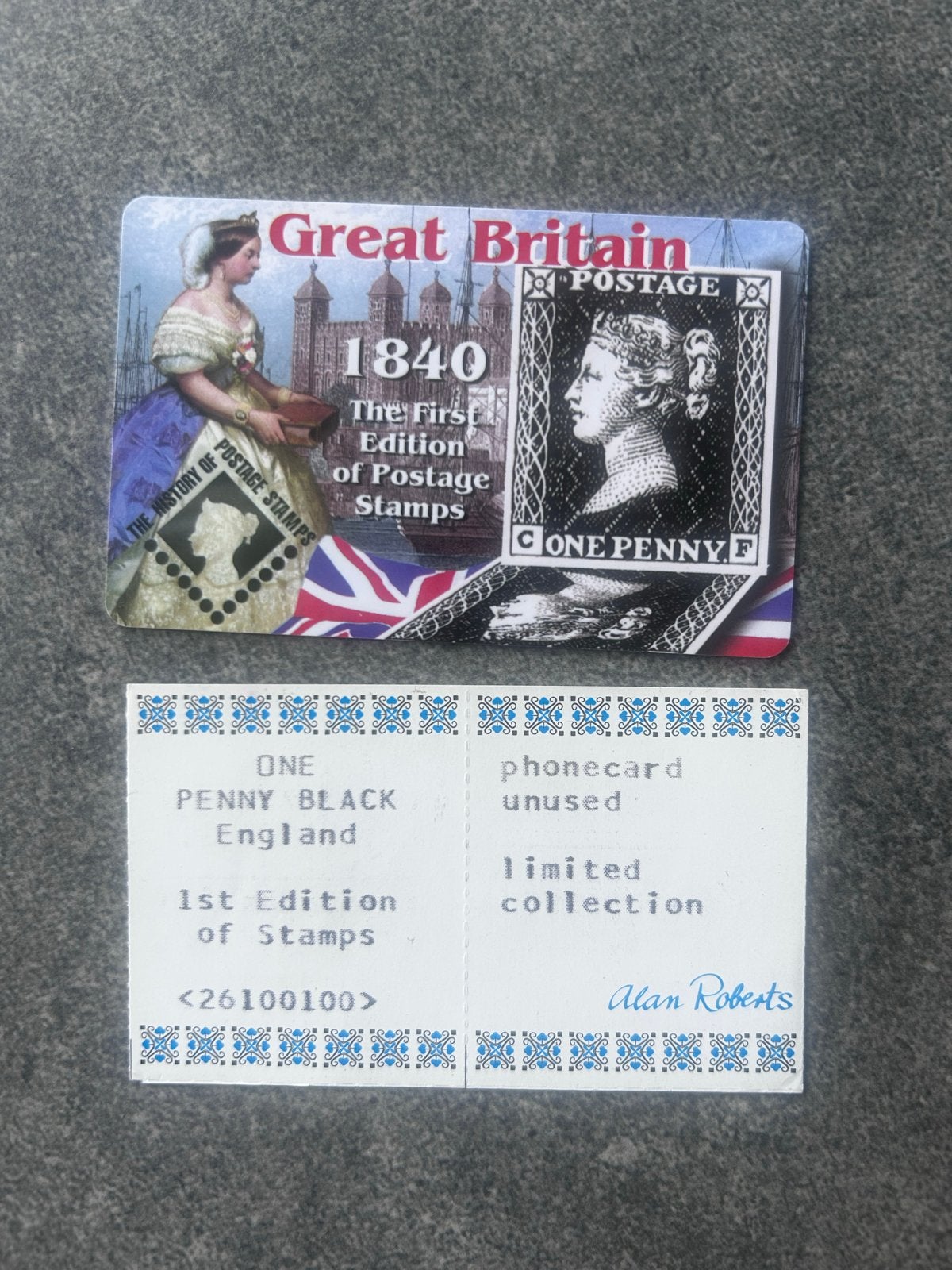 Ongebruikte telefoonkaart - Great Britain 1840 Penny Black, Ophalen of Verzenden, Buitenland