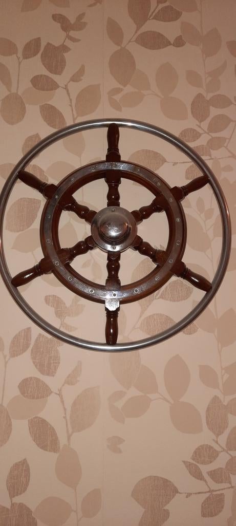 Klassiek Houten Stuurwiel voor boot, Watersport en Boten, Bootonderdelen, Gebruikt, Zeilboot of Motorboot, Ophalen of Verzenden
