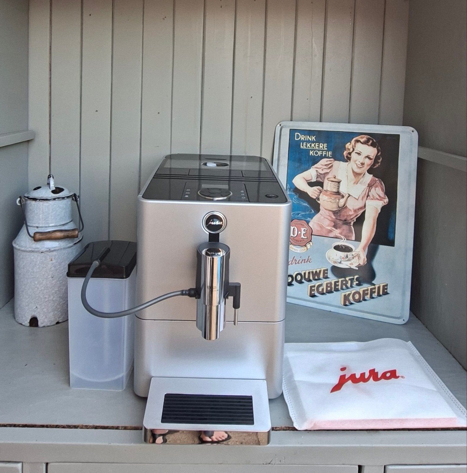 Jura Micro 90 incl toebehoren, Ophalen, Afneembaar waterreservoir, Gebruikt, 10 kopjes of meer