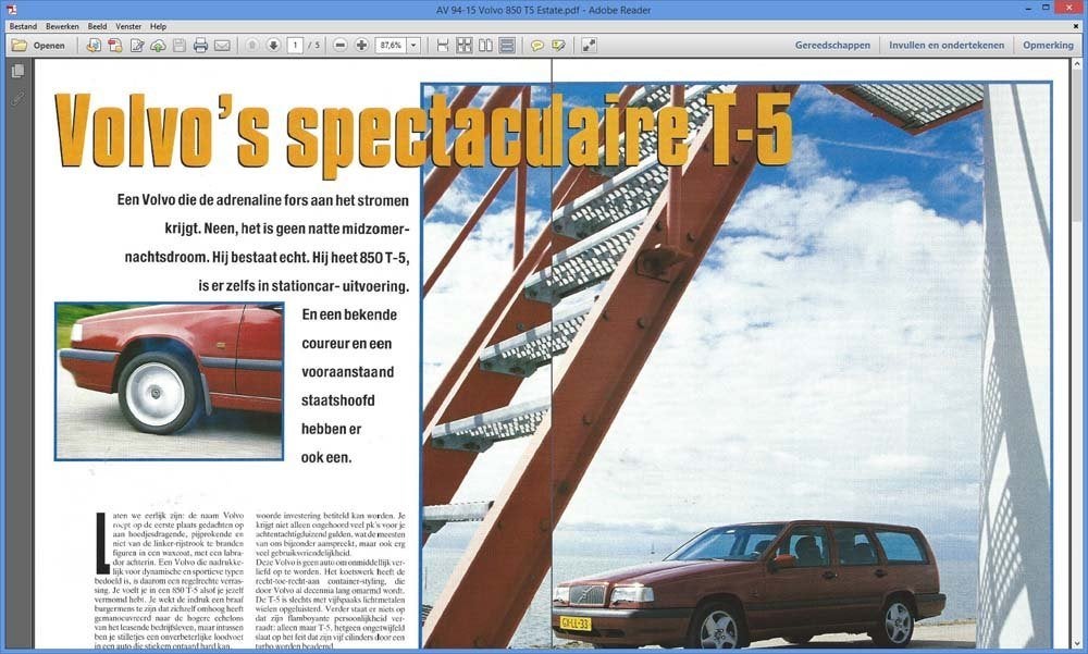 Autovisie 15 1994 : Volvo 850 T5 - Renault Safrane Biturbo, Ophalen of Verzenden, Gelezen, Algemeen