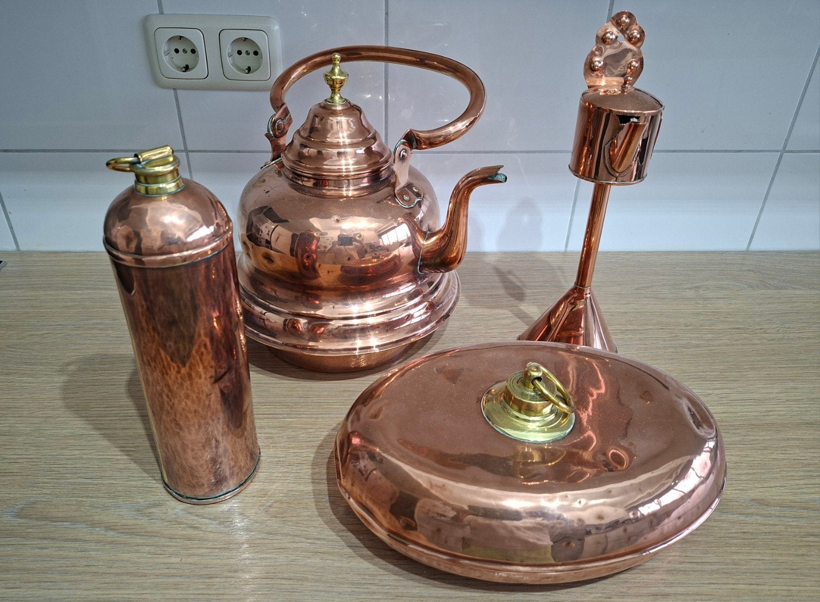Ketel- Olielamp- Kruiken...van Koper..., Ophalen of Verzenden