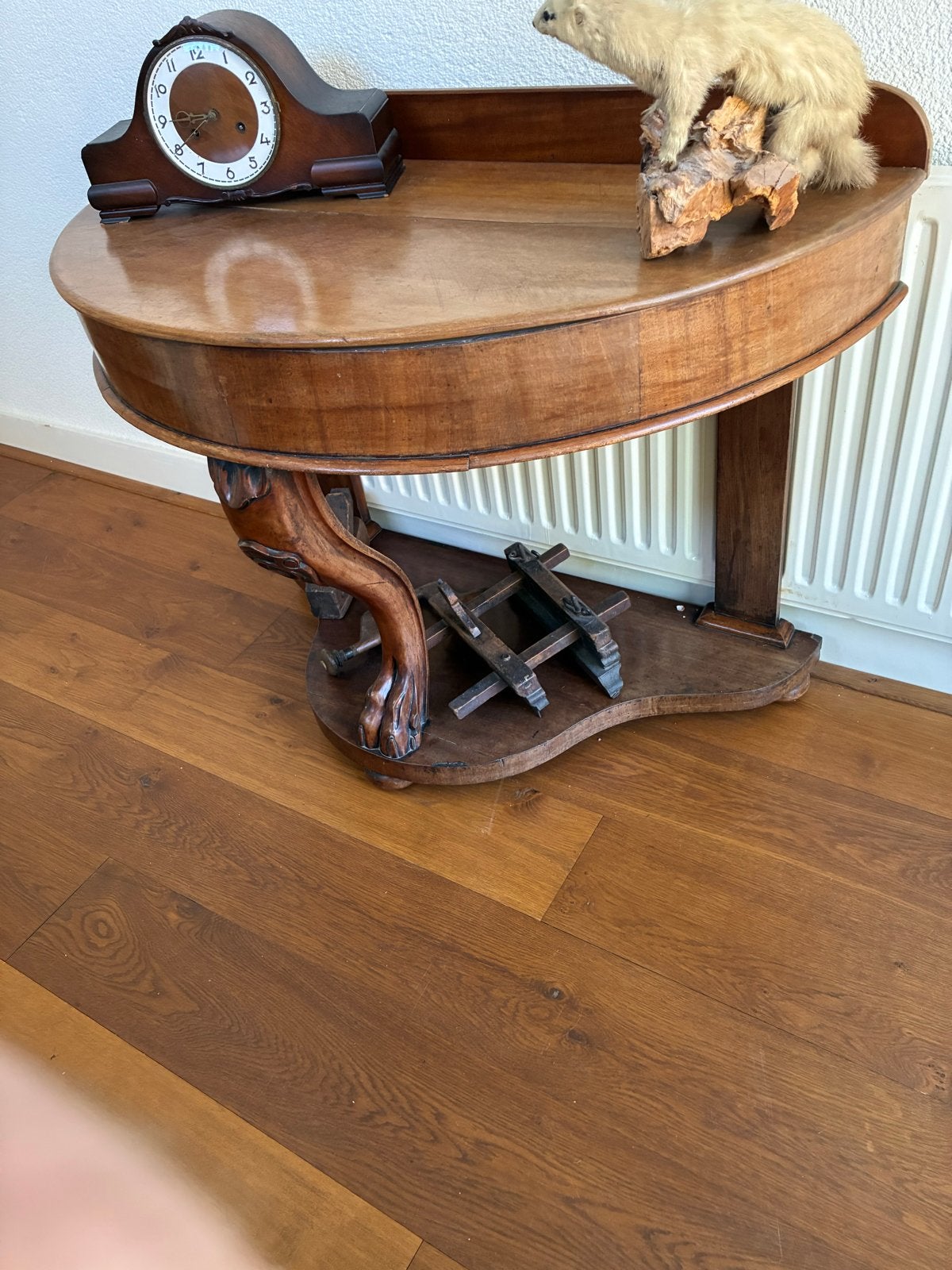 Antieke Haltafel / Console Tafel - Mahoniehout, Ophalen
