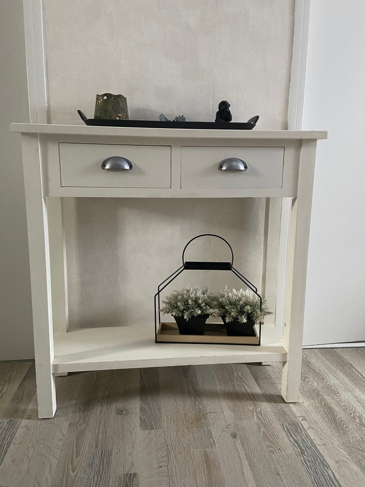 Witte landelijke sidetable, Ophalen, 50 tot 100 cm, Landelijk, Zo goed als nieuw
